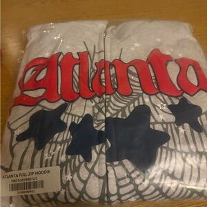 Atlanta Full Zip Hoodie - Gray and Red